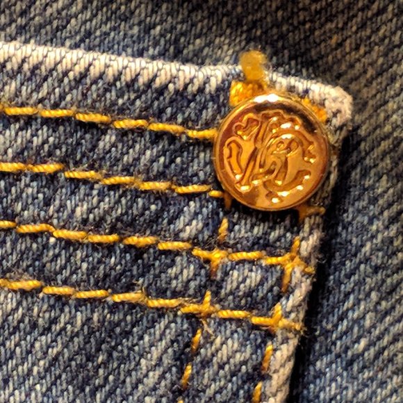 Roberto Cavalli Jeans Brand New Intricate Woven pattern 46/6 Never Worn With Tag - Picture 6 of 16